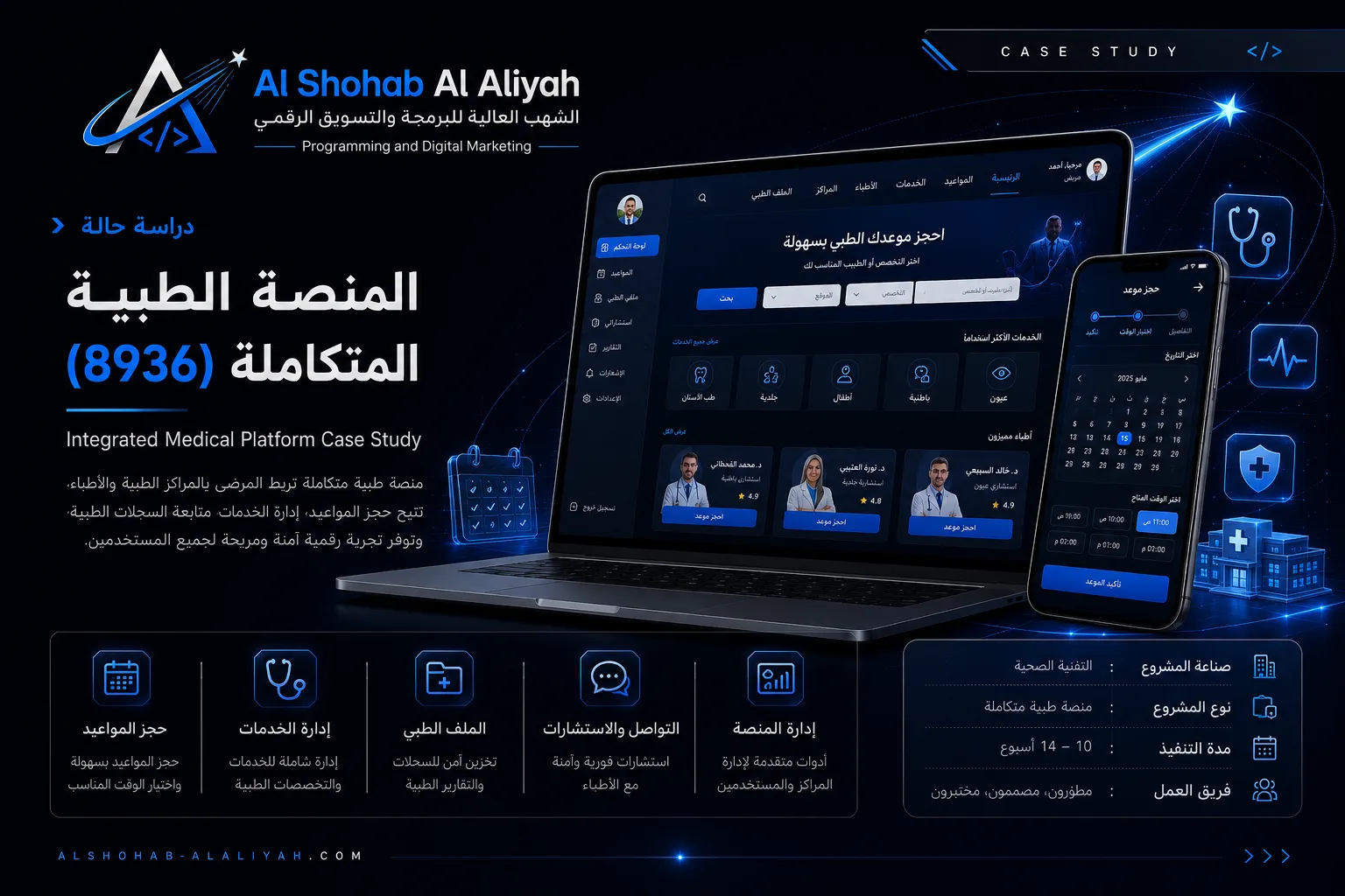منصة تجارة إلكترونية متعددة الواجهات مع لوحة إدارة — الشهب العالية