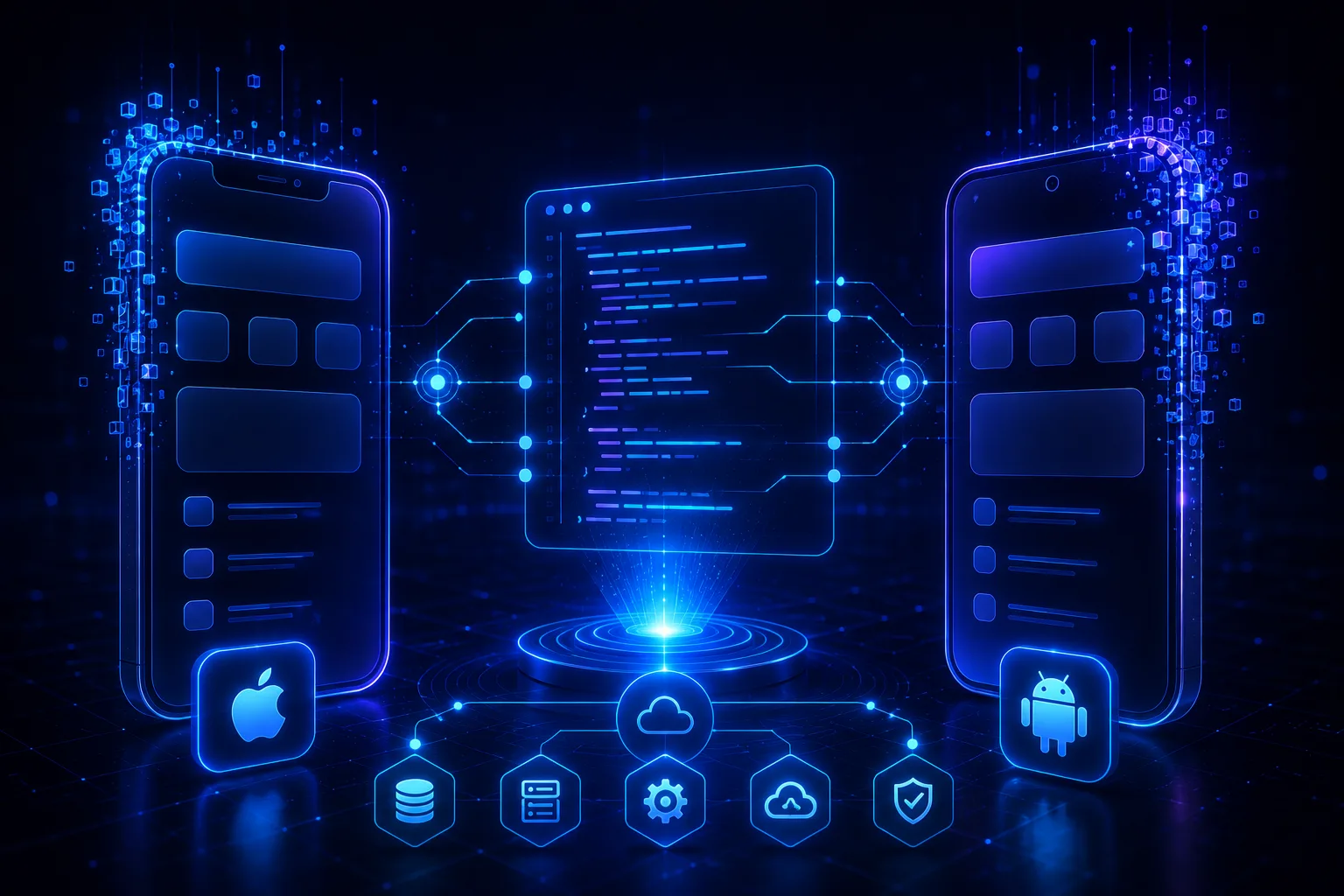 تطبيقات iOS وAndroid متصلة بالسحابة والأنظمة — الشهب العالية